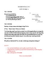 Bài kiểm tra lần 1 môn Tin học Lớp 6